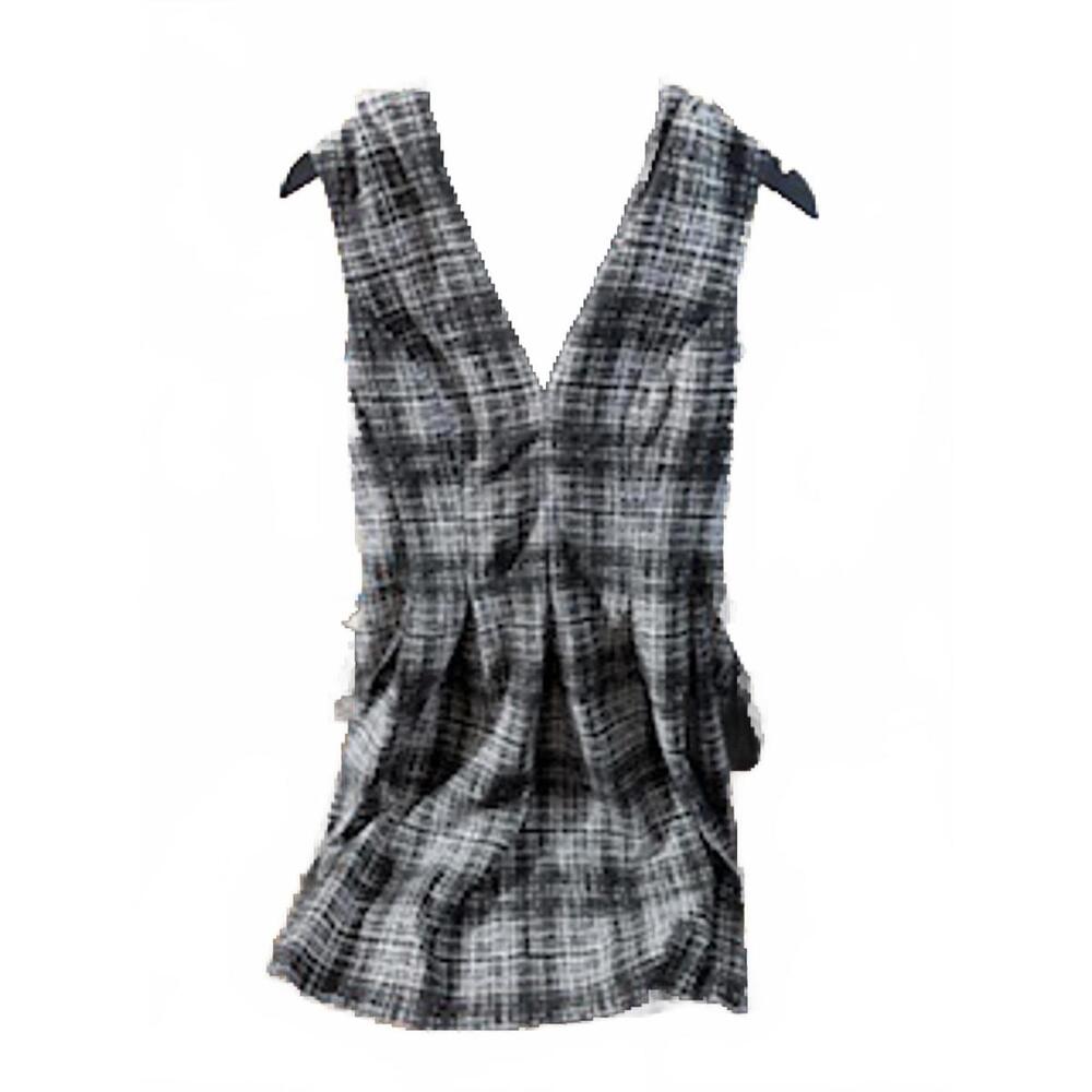 Vince‎ Camuto Black and White Plaid Sleeveless Dress Size 14